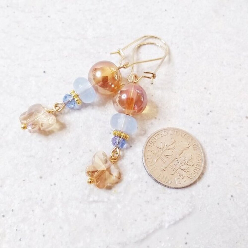 Gypsy Spring Magic Butterfly Earrings • Sparkling Shimmer • Soft Feminine Glow - Picture 5 of 10